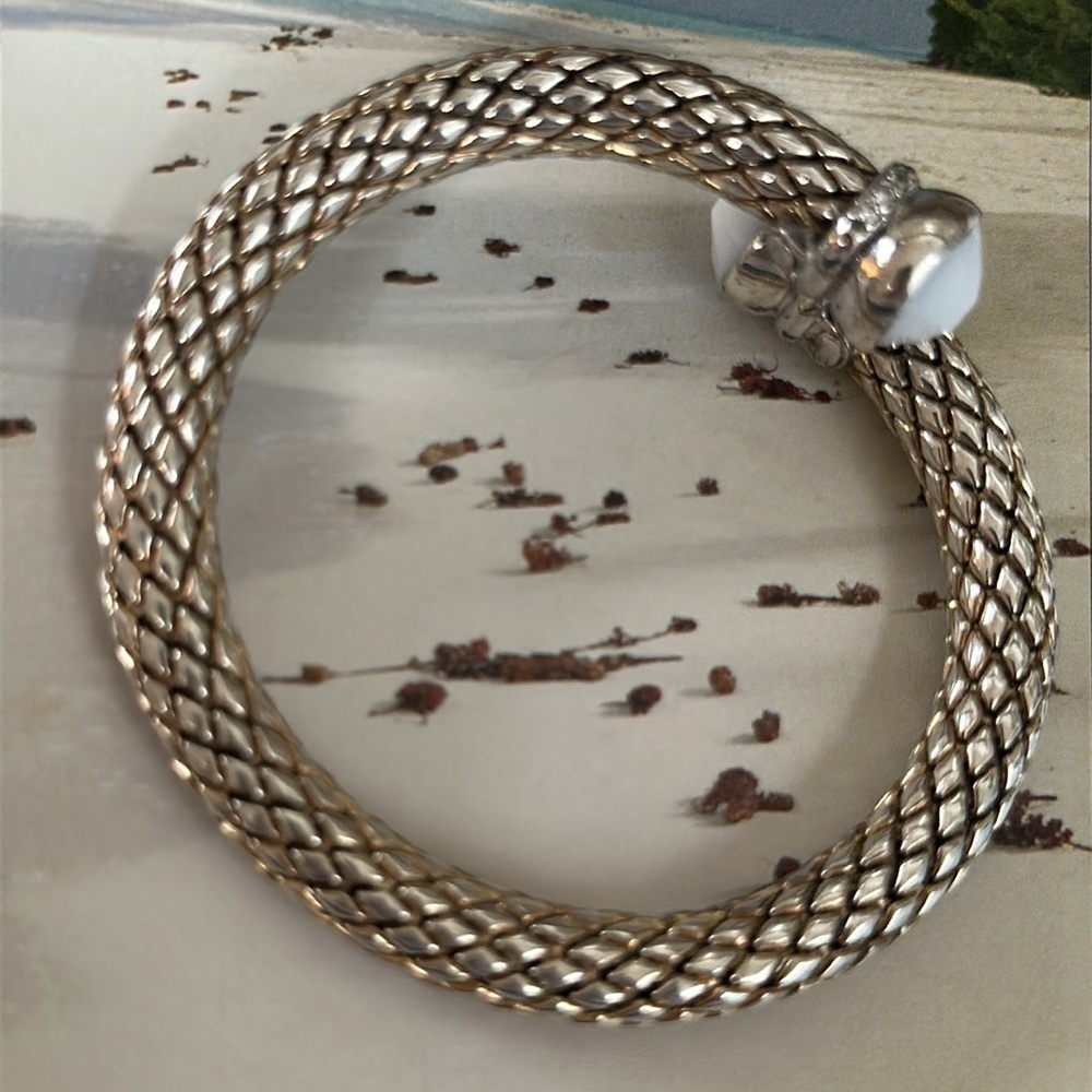 MILOR 925 MM 2,5g Diamonds Muranum glass  Italy bracelet